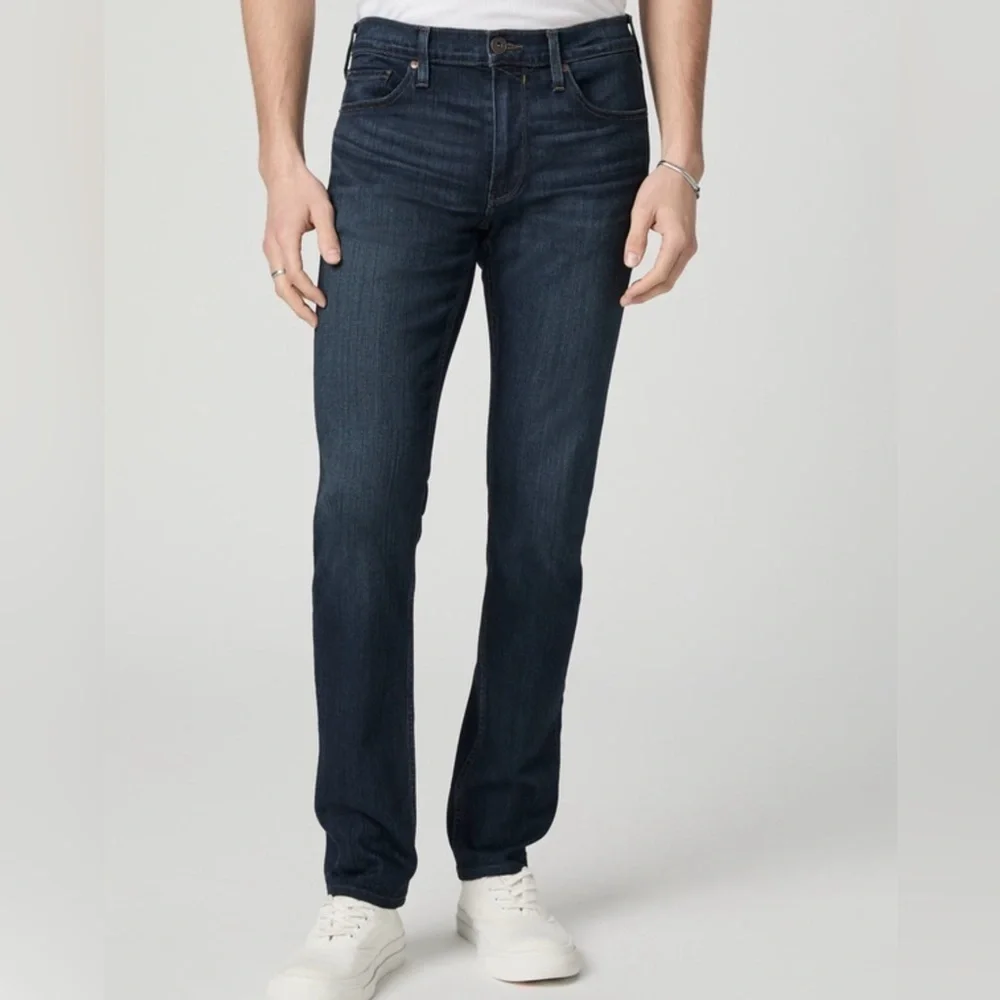 PAIGE Lennox Men's Slim Jeans in Dark Blue